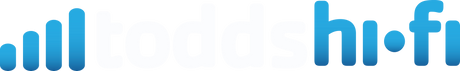 todds hi fi logo in white