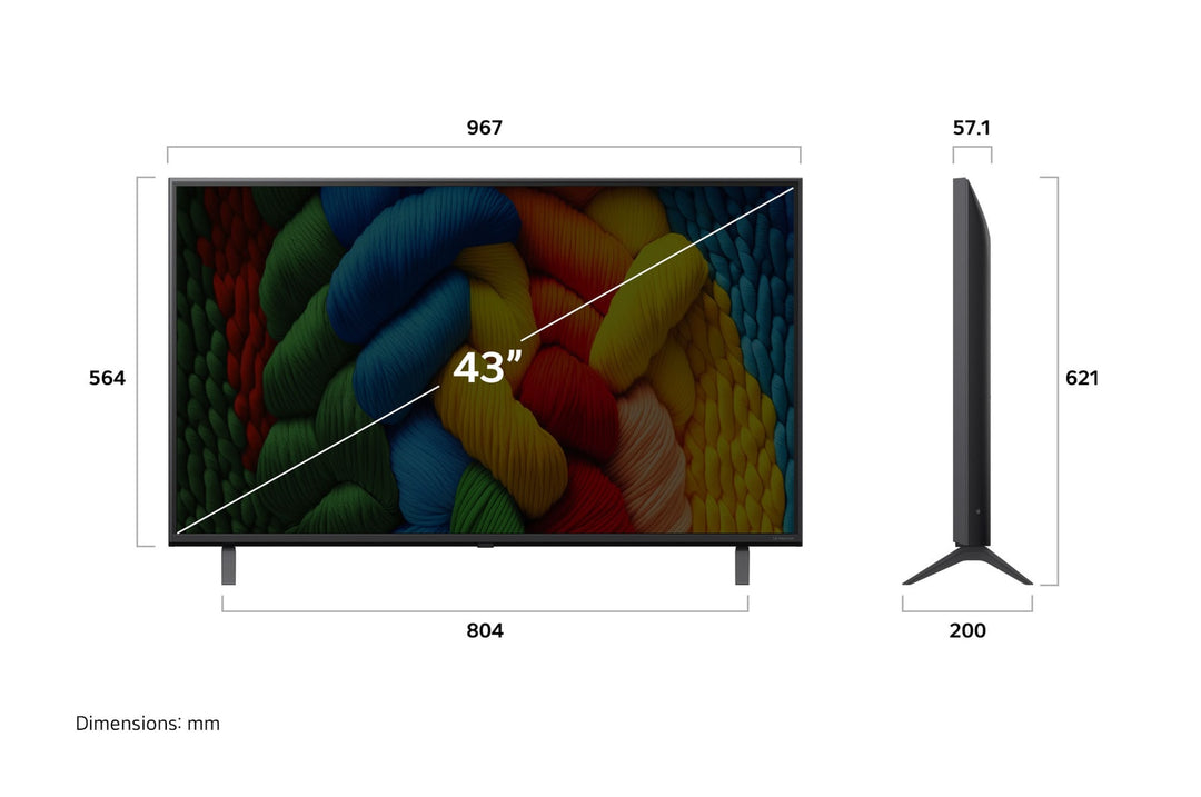 LG NANO80 43" 4K UHD LED SMART TV 2025