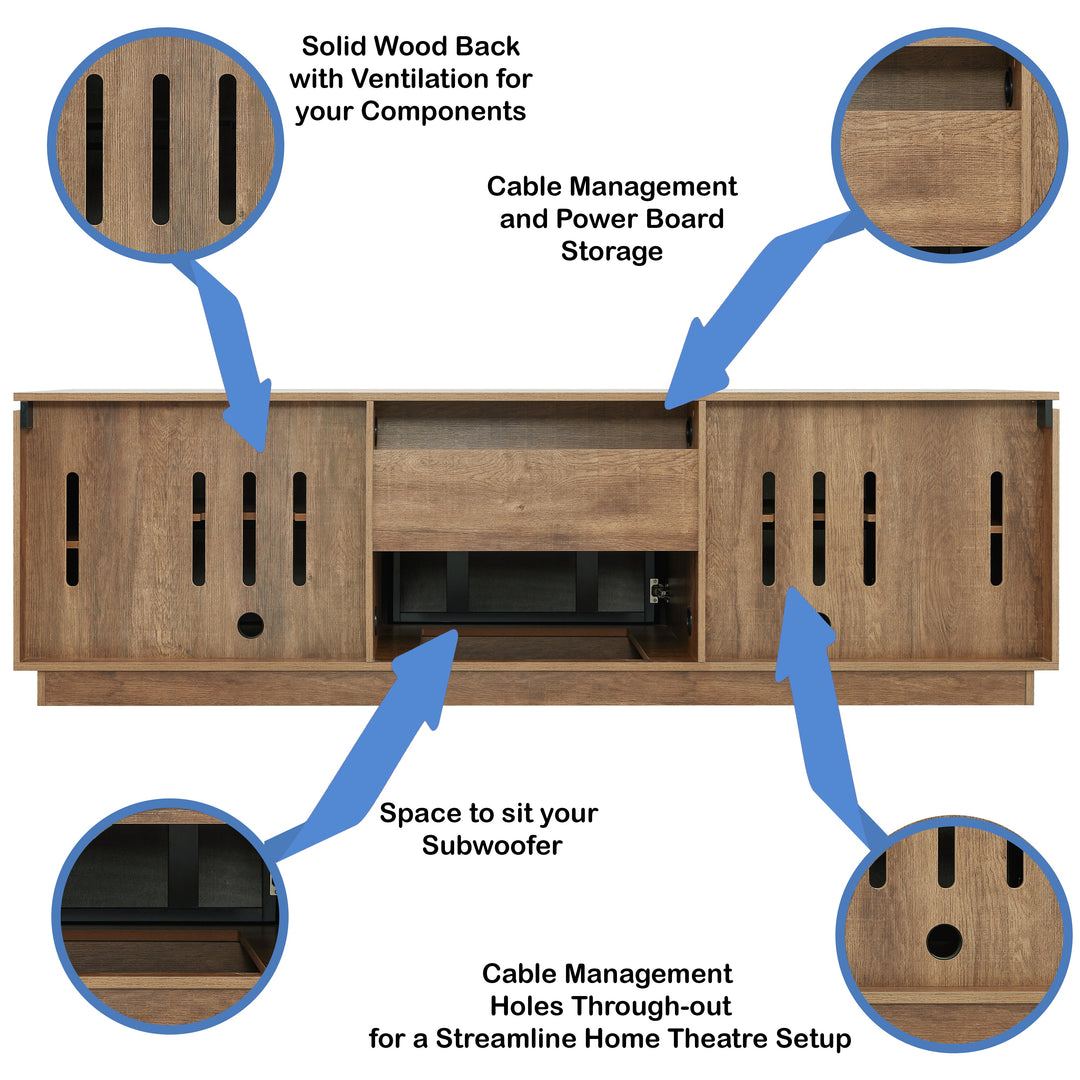 Tauris Hollywood 2250DO Entertainment Unit - Dark Oak