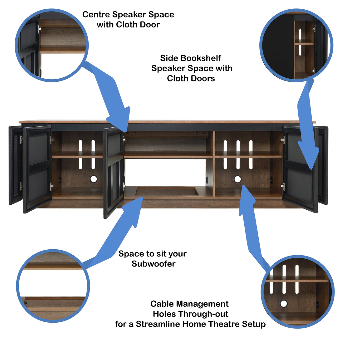 Tauris Hollywood 2250DO Entertainment Unit - Dark Oak