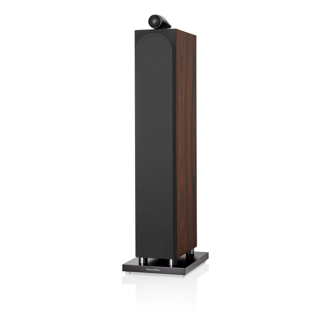 A Bowers & Wilkins 702 S3 3-Way Floor Standing Speaker in mocha from Todds Hi Fi