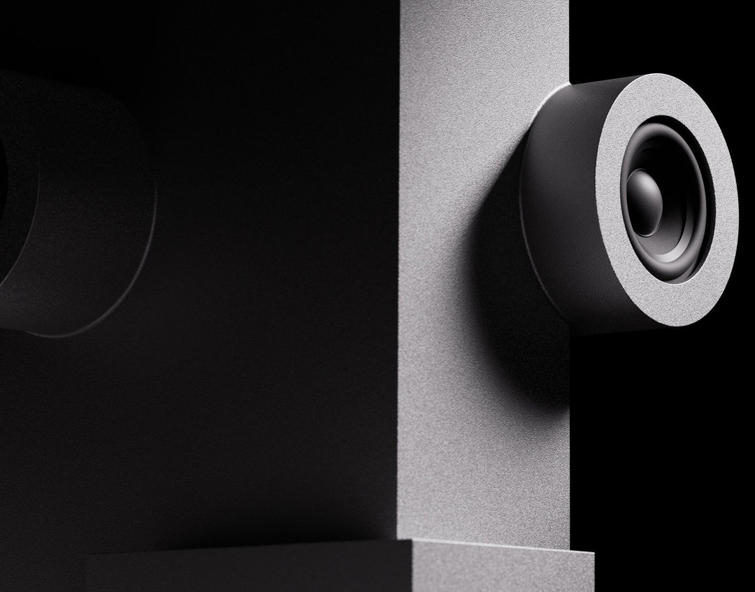 Transparent Brutalist Speaker