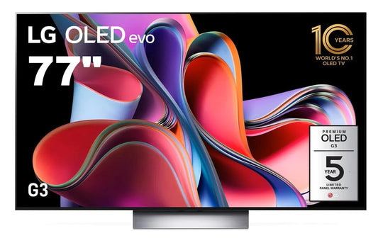 LG G3 77" 2023 OLED evo TV with Self Lit OLED Pixels