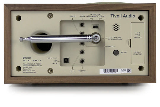 Tivoli Audio Model Three BT BT/AM/FM/Clock/USB-C