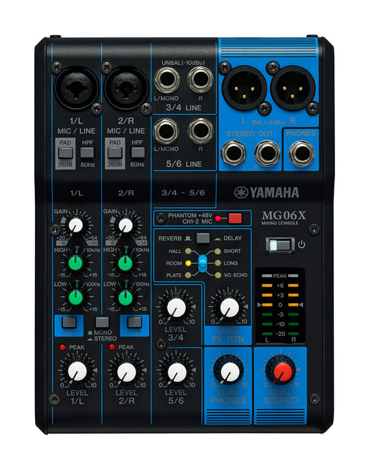 Yamaha MG06X 6 Channel Mixing Desk - Refurbished