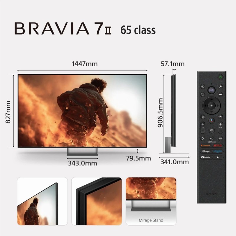 SONY BRAVIA 7 II 65" XR RGB LED 4K HDR SMART TV