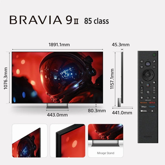 SONY BRAVIA 9 II 85" XR RGB LED 4K HDR SMART TV