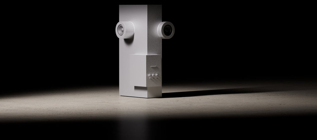Transparent Brutalist Speaker