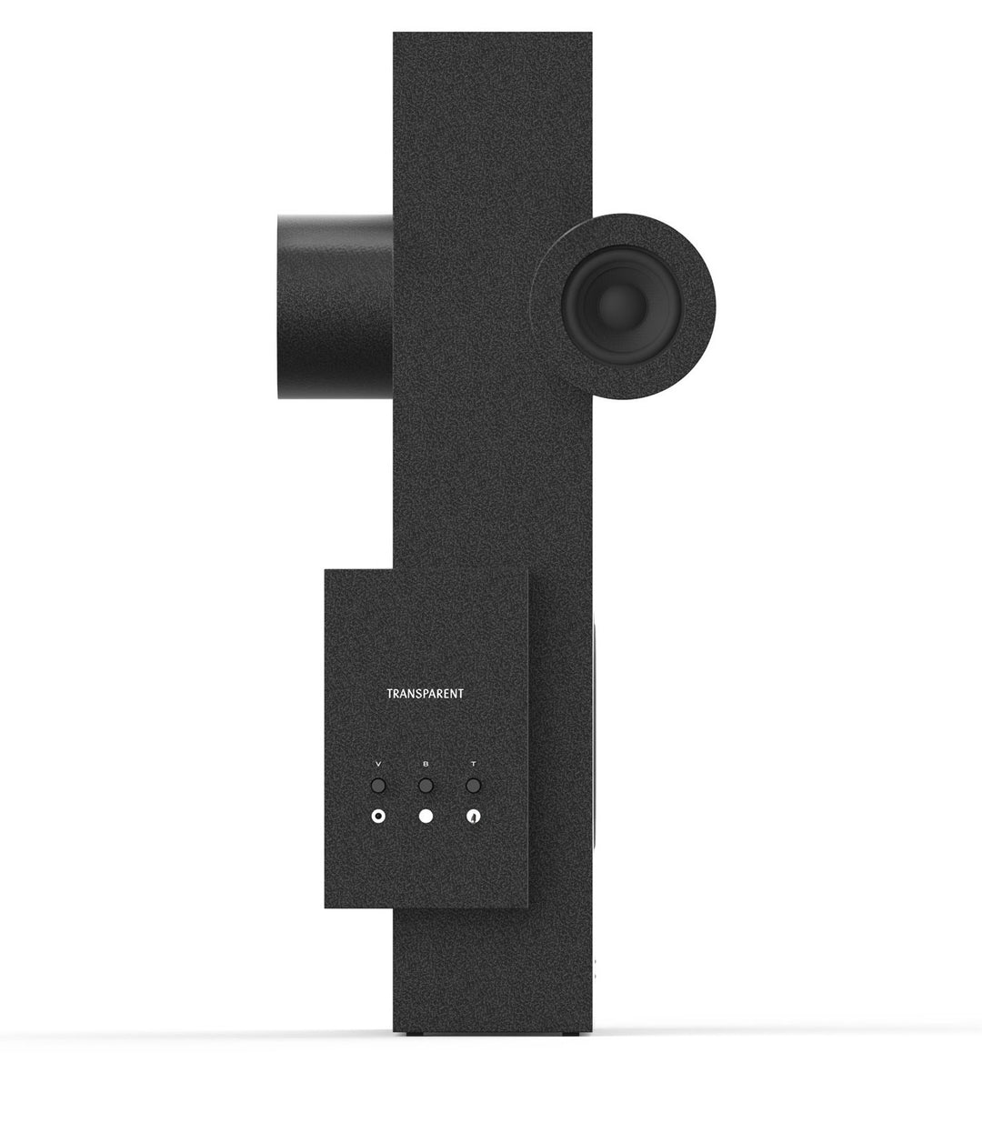 Transparent Brutalist Speaker