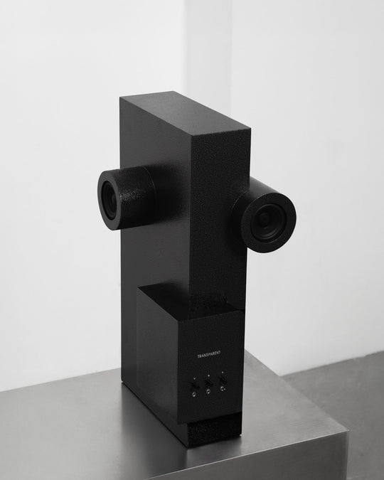 Transparent Brutalist Speaker