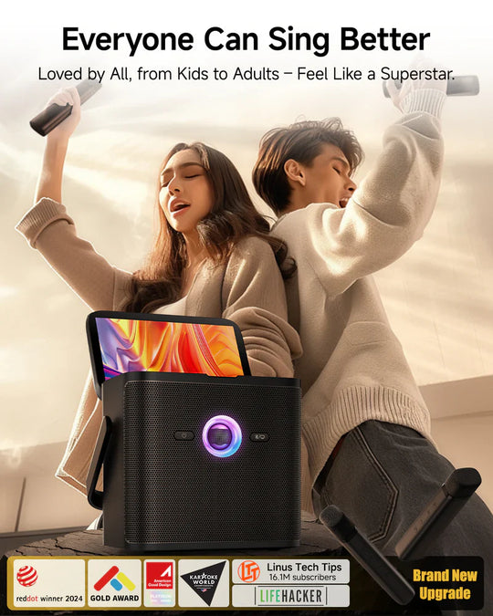 Ikarao Shell S3 HD Portable 80W Karaoke Speakers with 7” Lyrics Display and HDMI