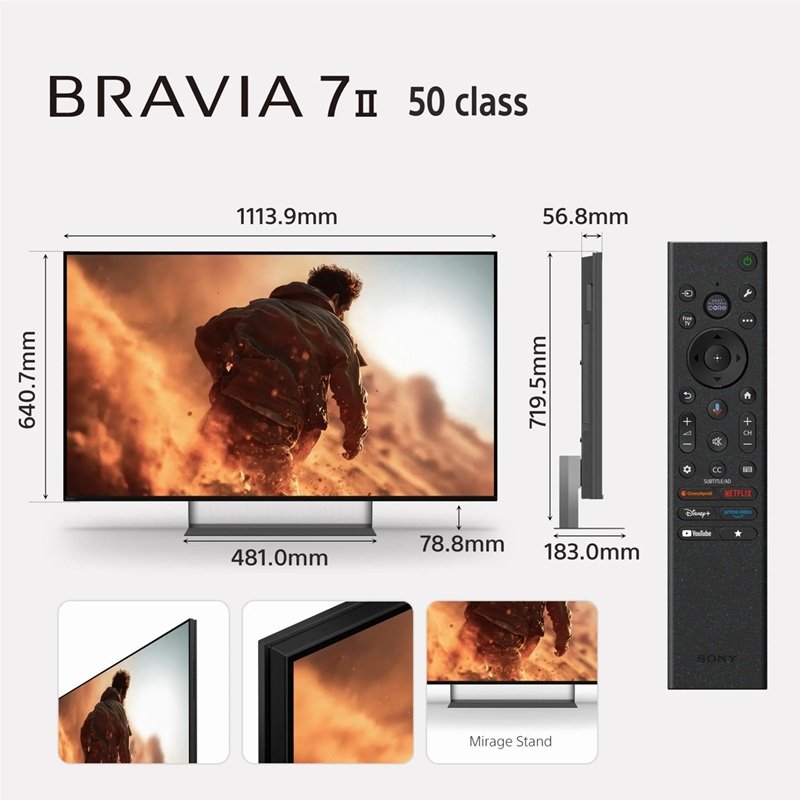 SONY BRAVIA 7 II 50" XR RGB LED 4K HDR SMART TV
