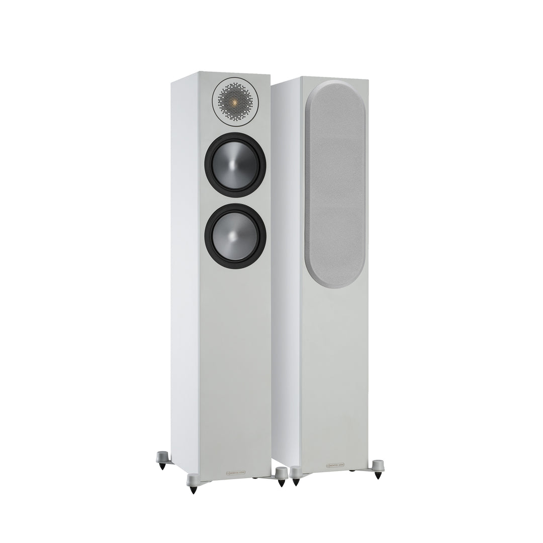 The Monitor Audio Monitor 200 Floorstanding Speakers in White from Todds Hi Fi