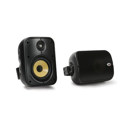 A pair of PSB CS500 Outdoor Speakers in black from Todds HI Fi