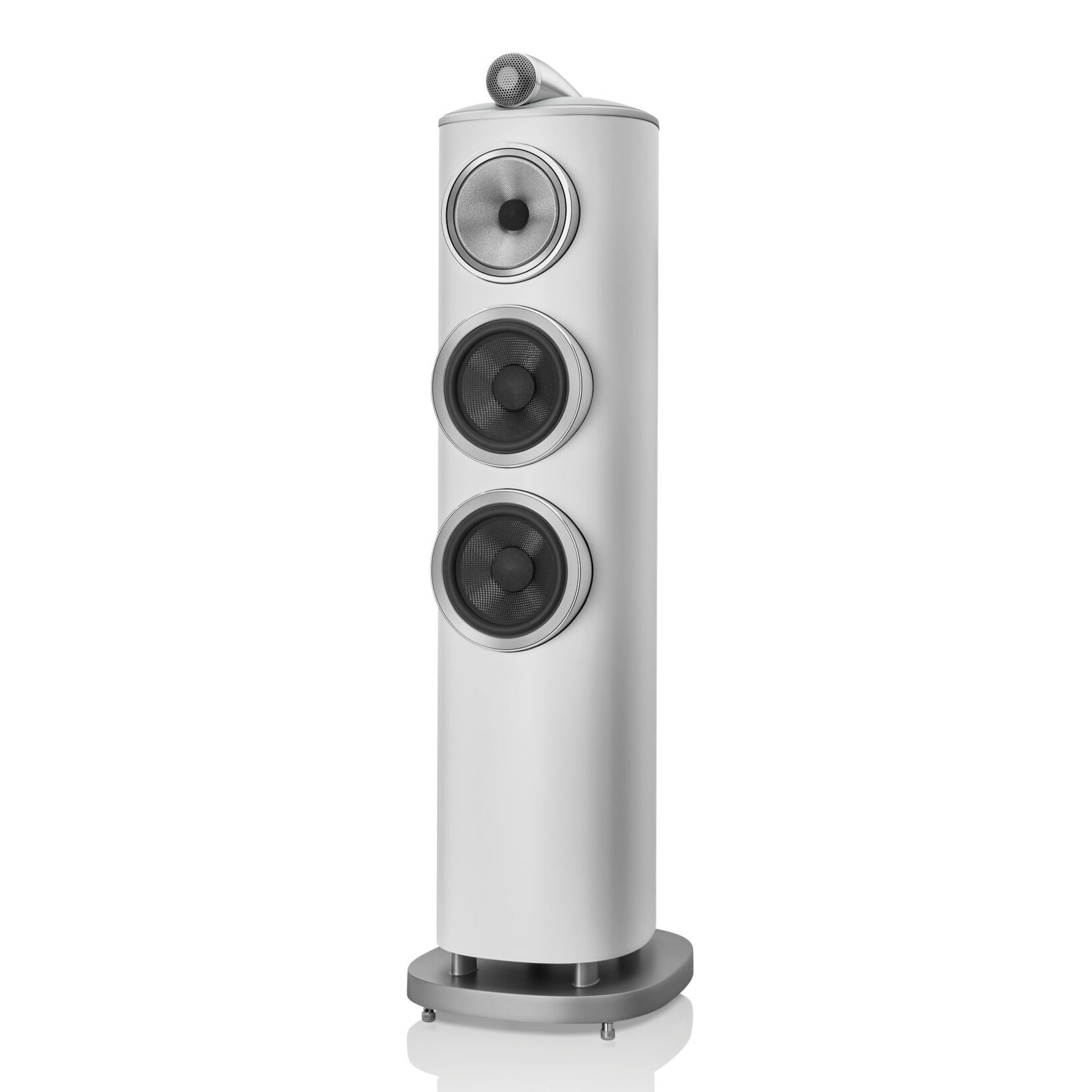 Bowers & Wilkins 804 D4 白色落地式喇叭斜角正面