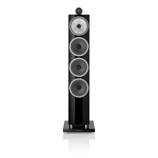 A Bowers & Wilkins 702 S3 3-Way Floor Standing Speaker in black from Todds Hi Fi