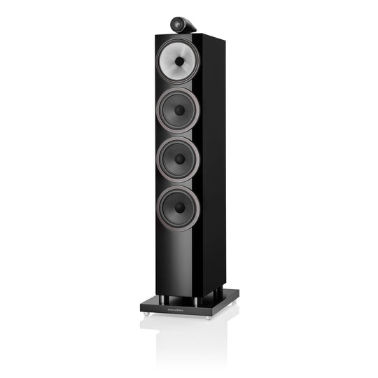 A Bowers & Wilkins 702 S3 3-Way Floor Standing Speaker in black from Todds Hi Fi