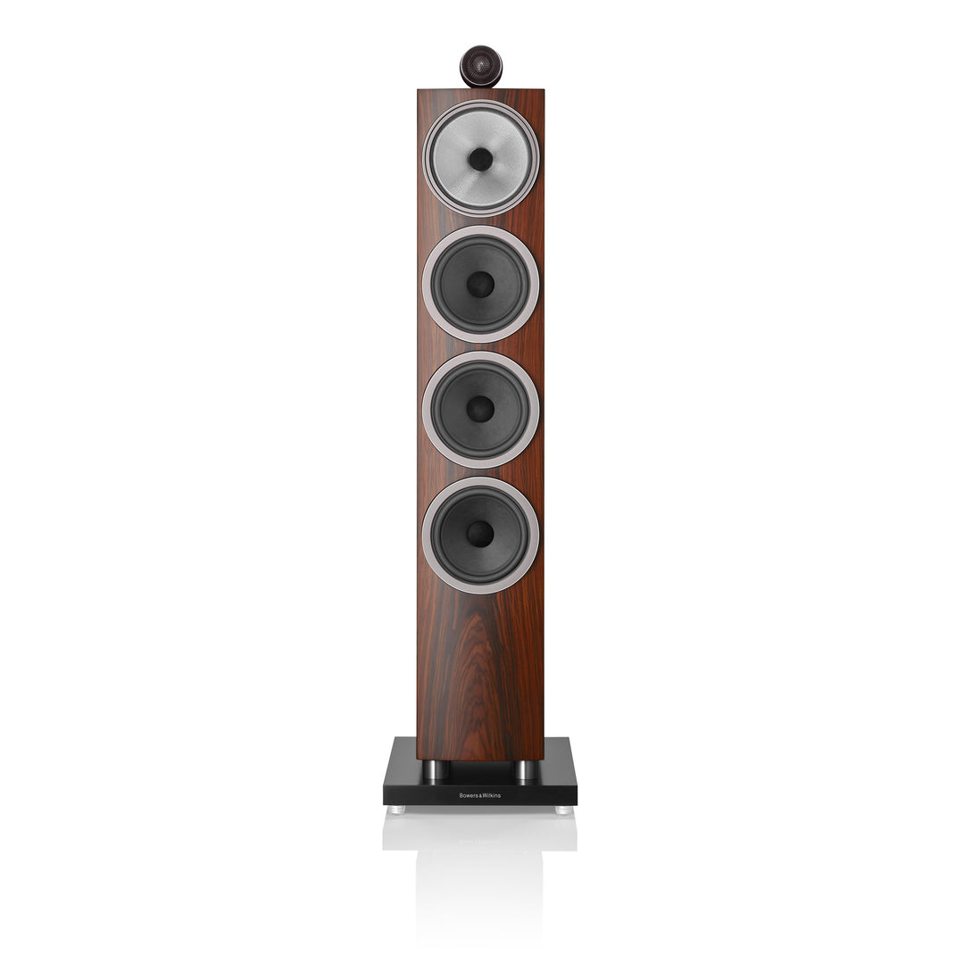 A Bowers & Wilkins 702 S3 3-Way Floor Standing Speaker in mocha from Todds Hi Fi