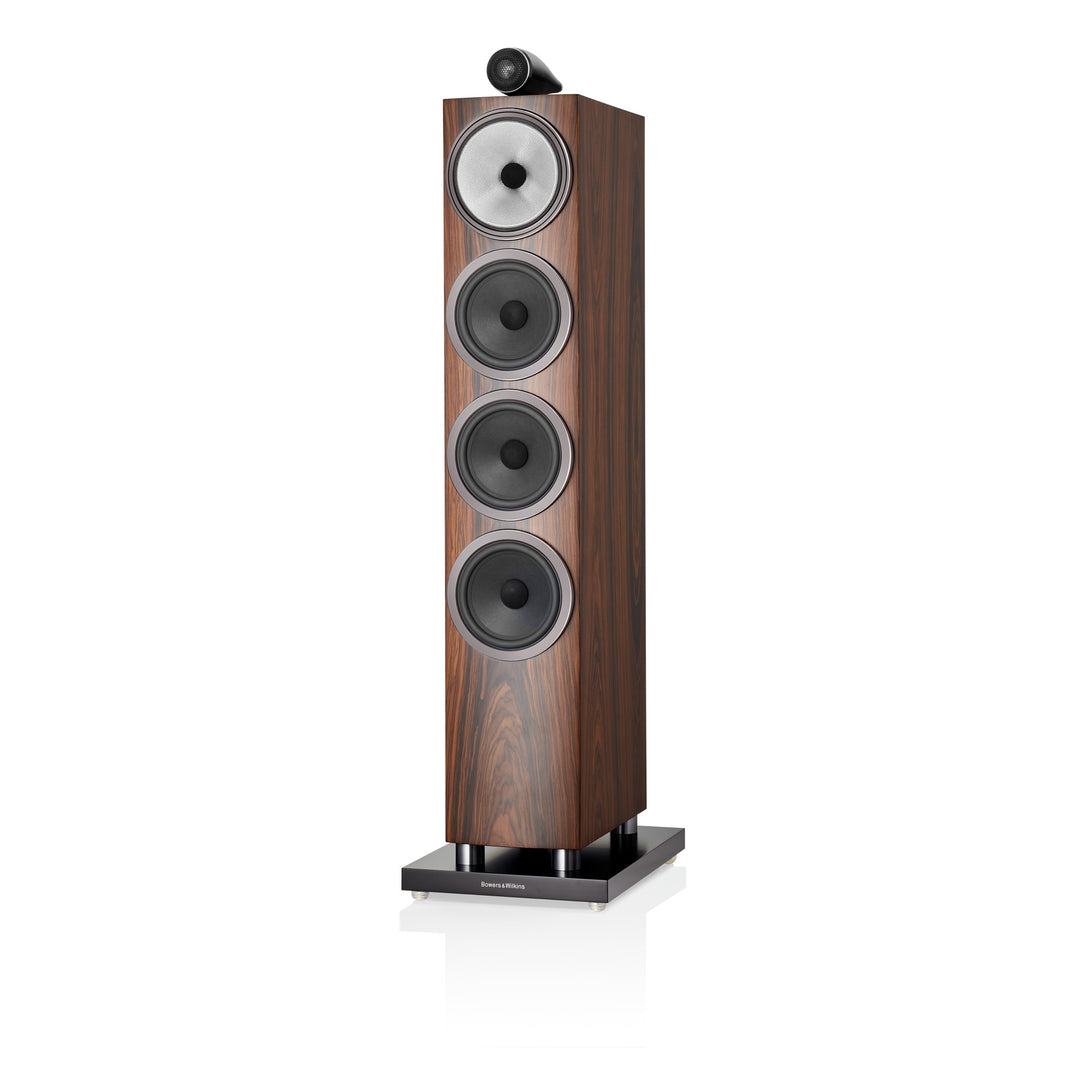 A Bowers & Wilkins 702 S3 3-Way Floor Standing Speaker in mocha from Todds Hi Fi