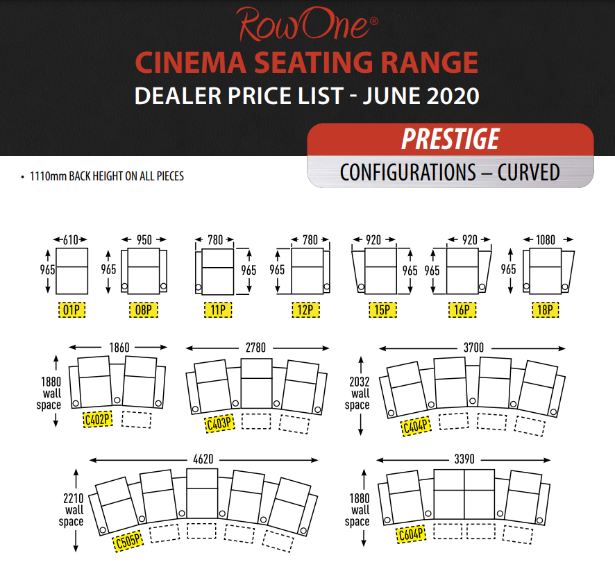 Row One Prestige Cinema Seat