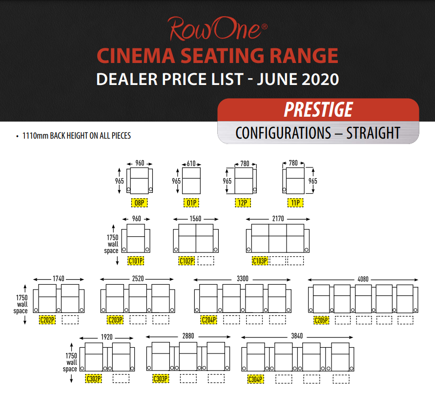 Row One Prestige Cinema Seat