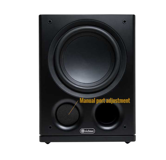 The Richter Thor 10.6 inch Subwoofer in black from Todds Hi Fi