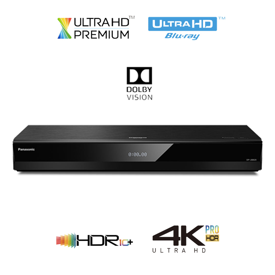 Panasonic Streaming 4K Blu Ray Player with Dolby Vision and HDR10+ Ultra HD  Premium Video Playback, Hi-Res Audio, Voice Assist - DP-UB820-K (Black)